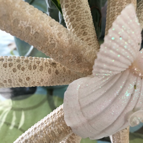 NEW! White Angel Wing Starfish Beach Coastal CHRISTMAS TREE STAR - Picture 6 of 6